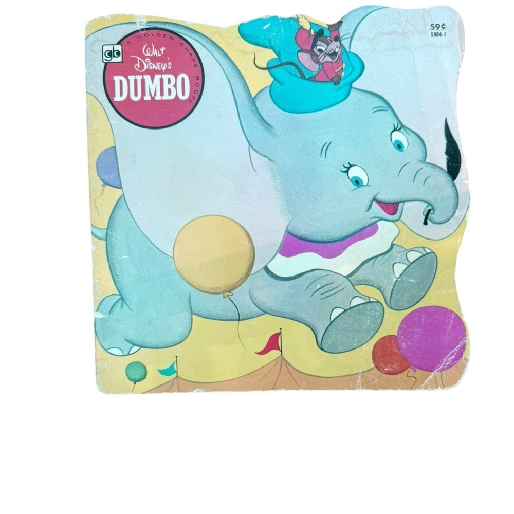 VTG DISNEY DUMBO paperback book with Colorful Balloons picture book elephant - Picture 2 of 7